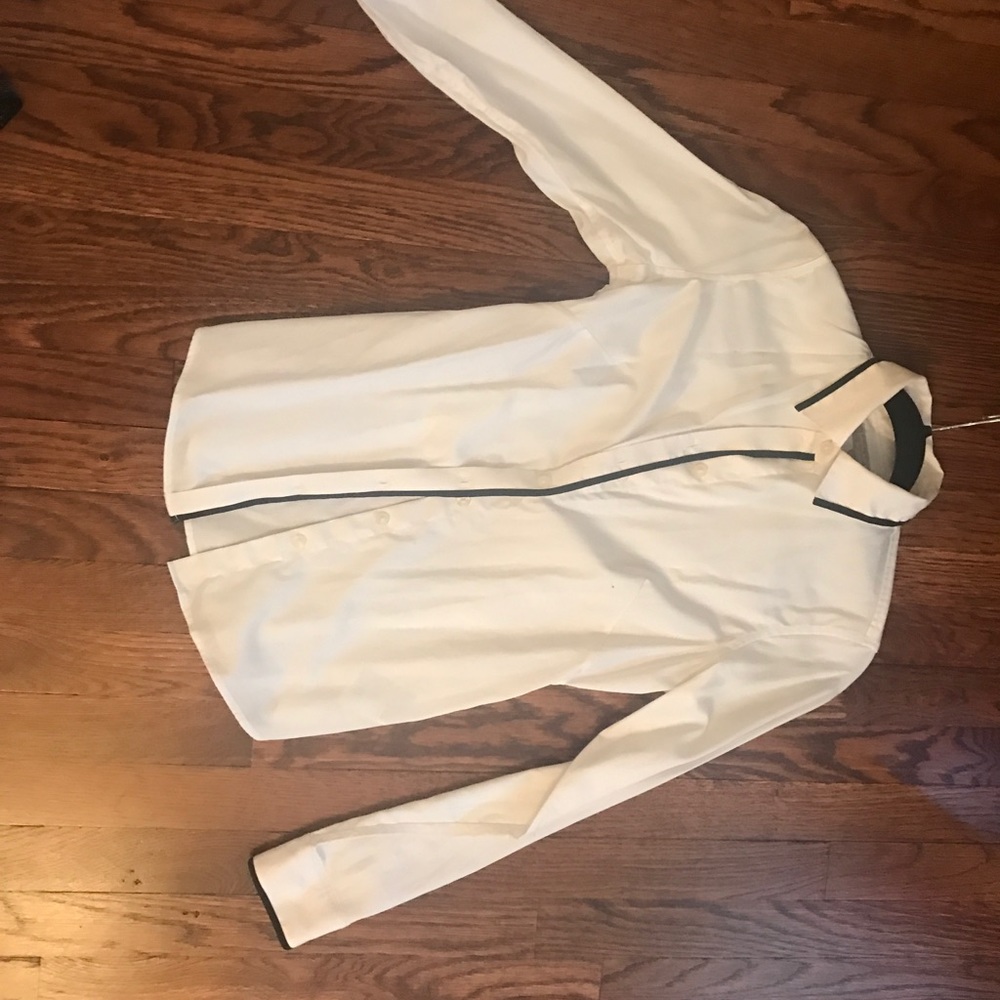 Black and white button down shirt